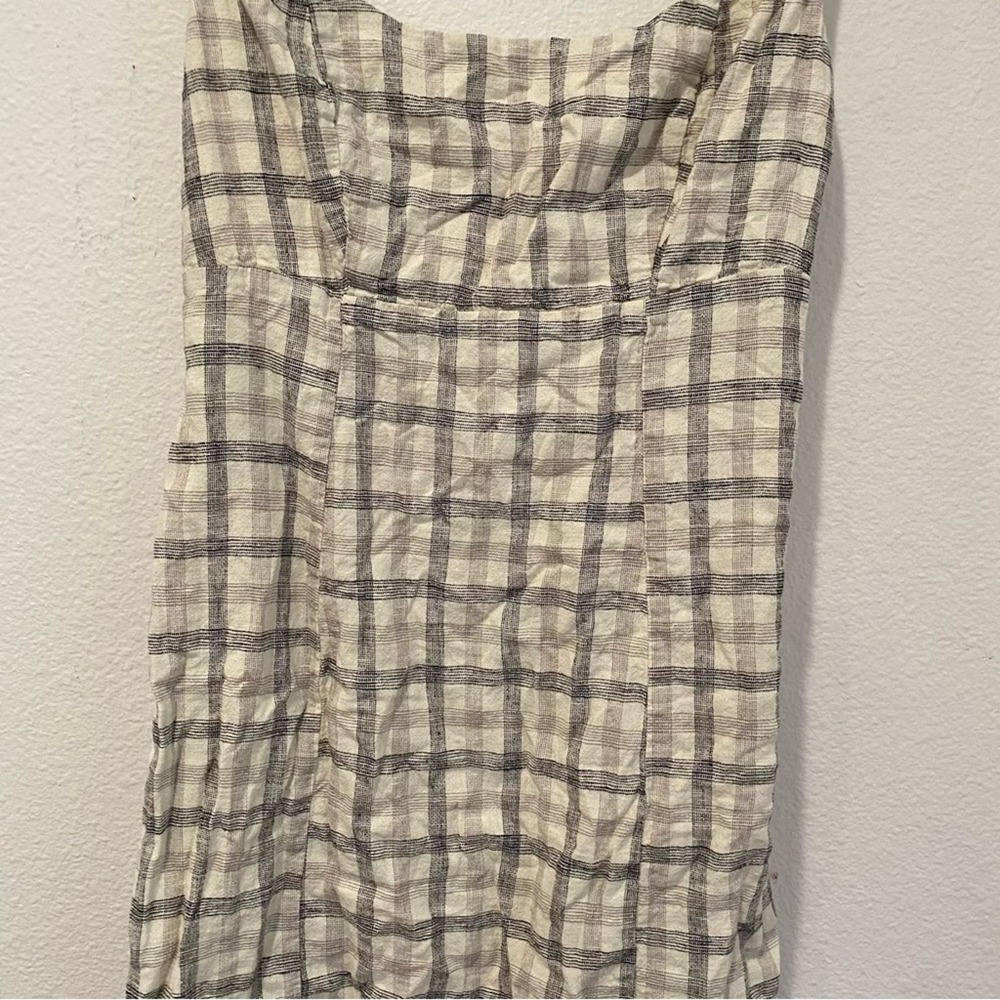 Urban Outfitters Women's Winona White Plaid Mini Dress sz S - Picture 4 of 8